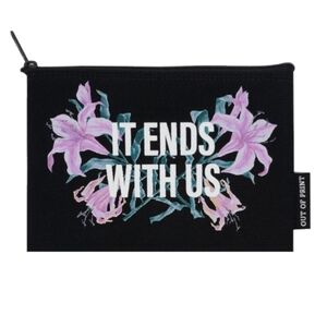 Out Of Print "It Ends With Us" Makeup Pouch Bag Cosmetics Hoover NWT